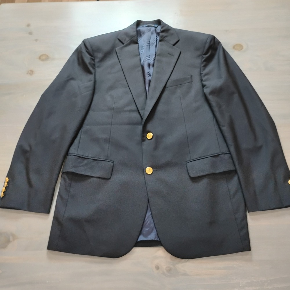 Brooks Brothers Madison Loro Piana Italy Wool 39R Gold Crested Buttons Blazer - Picture 2 of 16